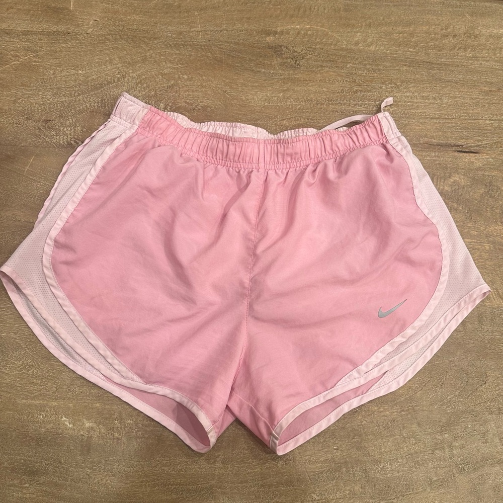 nike tempo running dri-fit athletic shorts lined pink pastel like new medium